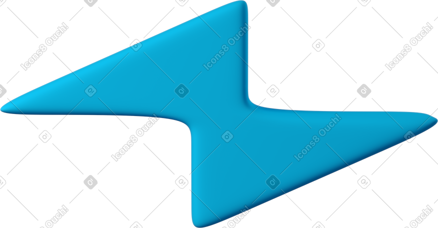 3D blue high voltage sign PNG, SVG