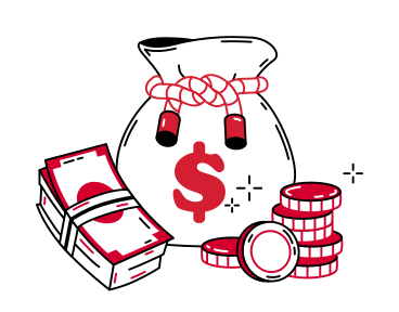 Money bag with cash PNG, SVG