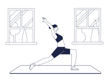Yoga en casa PNG, SVG