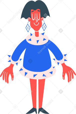 woman stands Illustration in PNG, SVG