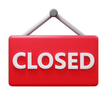 Closed sign PNG, SVG
