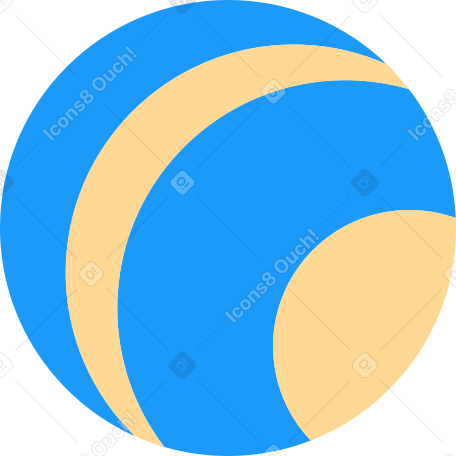 黄色の縞模様の青いボール PNG、SVG