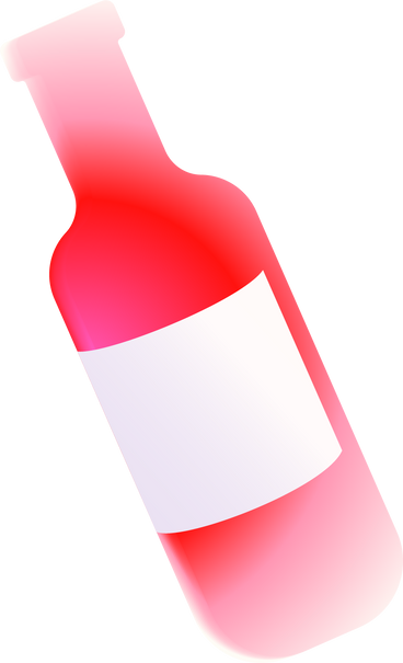 red glass bottle PNG, SVG