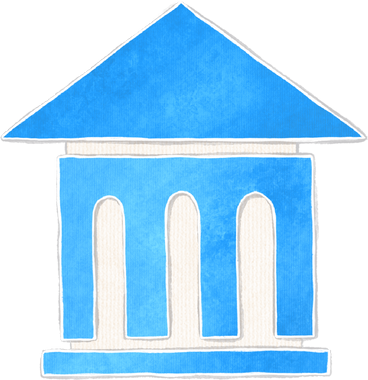 bank icon blue PNG, SVG