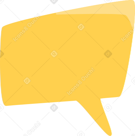 주황색 말풍선 PNG, SVG