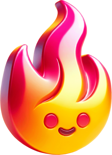 Огонь смайлик в PNG, SVG