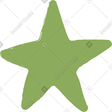 Dark green star PNG, SVG