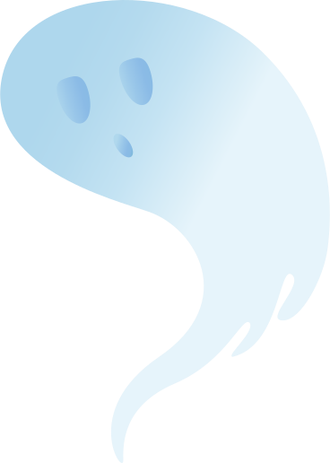 blue ghost PNG, SVG
