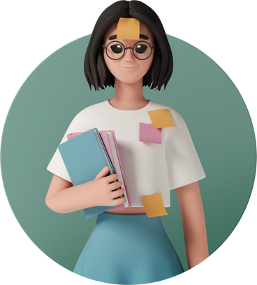 busy female student PNG、SVG