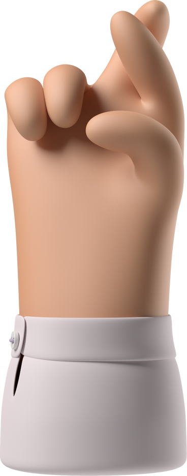 Tanned skin hand with fingers crossed PNG, SVG