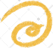 Yellow curl PNG, SVG