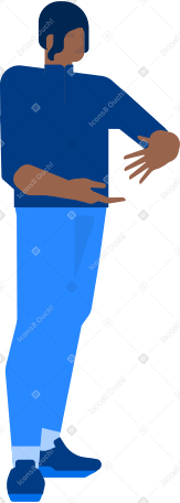 man holding smth Illustration in PNG, SVG