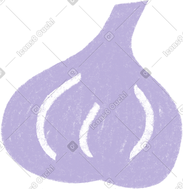 Purple garlic PNG, SVG