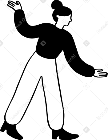 woman with hands up PNG, SVG