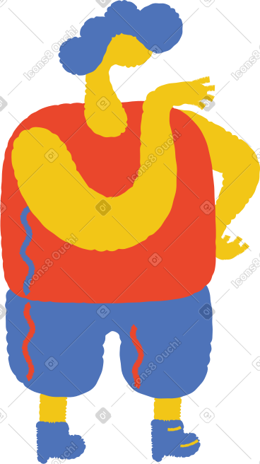 Yellow skin man with raised hand PNG, SVG