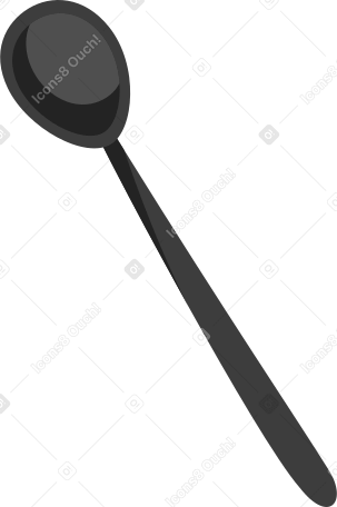 black spoon Illustration in PNG, SVG