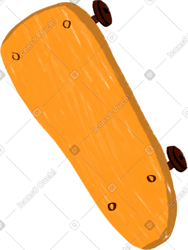 Yellow skateboard PNG, SVG