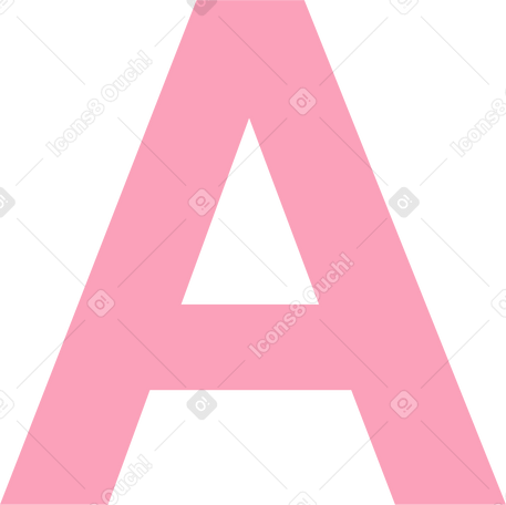 pink letter a PNG、SVG