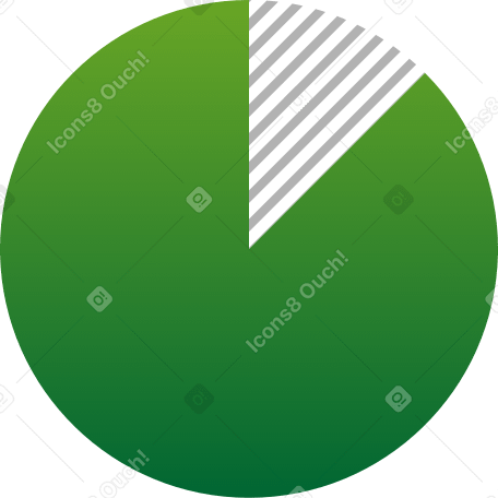 green 315 grdnt pie chart Illustration in PNG, SVG