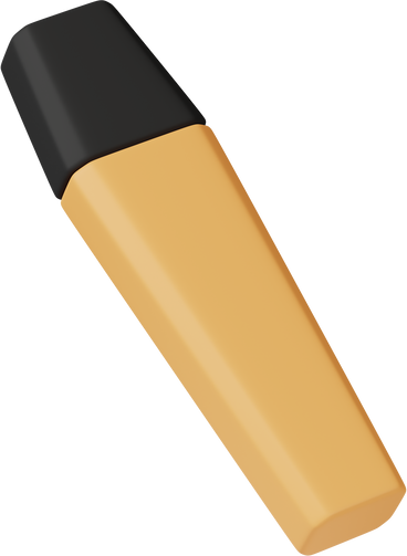 yellow marker pen PNG, SVG