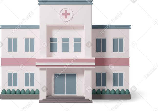 3D hospital PNG、SVG
