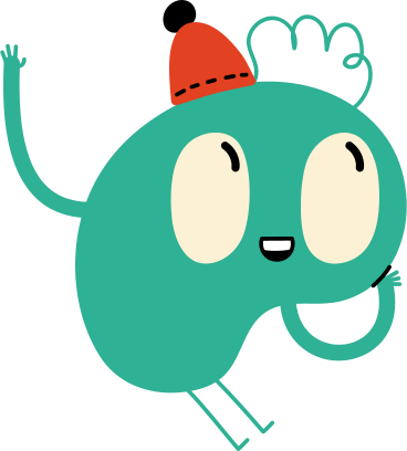 green character with bangs PNG, SVG