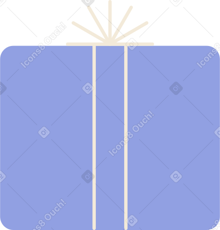 blue box with bow PNG, SVG