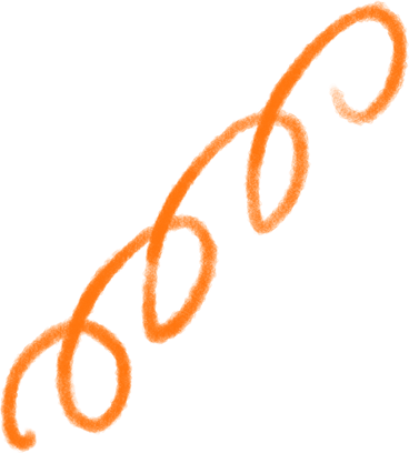 orange ring-shaped decorative line PNG, SVG