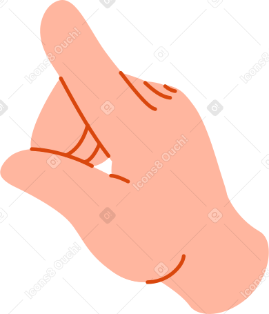 жест указательным пальцем в PNG, SVG