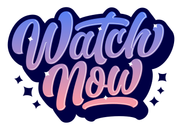 lettering sticker watch now gradient calligraphic text PNG, SVG