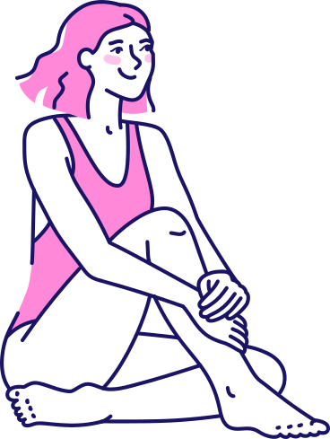 seated woman in swimsuit PNG, SVG