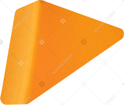 orange three-dimensional triangle PNG, SVG