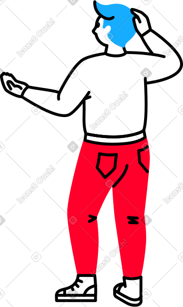 Man is holding something in his hands PNG, SVG