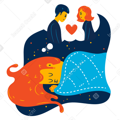 Dream of love Illustration in PNG, SVG