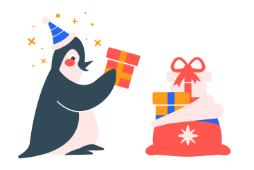 Подарки на рождество в PNG, SVG