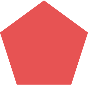 Red pentagon PNG、SVG