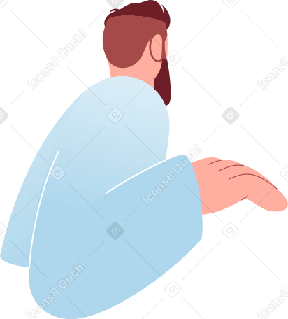 back view of man PNG, SVG