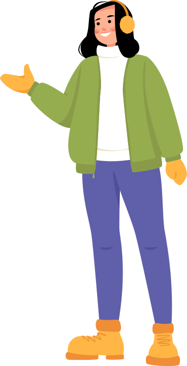 girl in winter clothes PNG, SVG