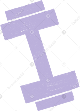 purple dumbbell PNG, SVG