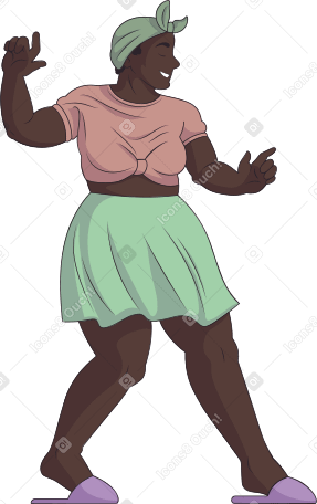 relaxed dancing woman Illustration in PNG, SVG
