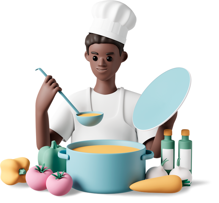 厨师插图、图像，PNG、SVG格式。