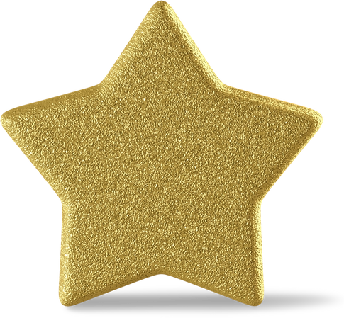 golden star standing Illustration in PNG, SVG