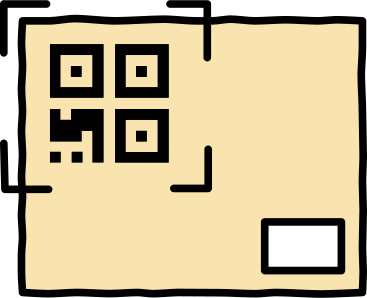 Box mit qr-code PNG, SVG