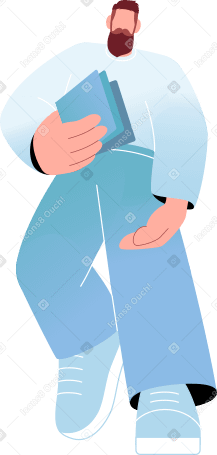 man holding folder PNG, SVG