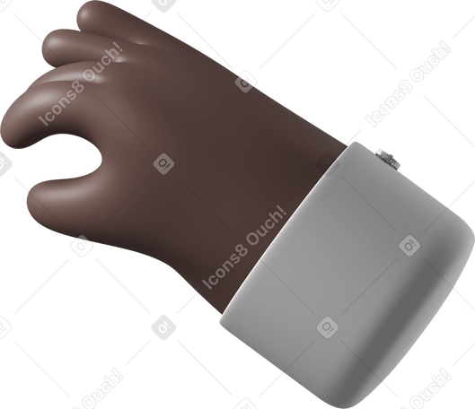 3D Black skin hand takes PNG, SVG