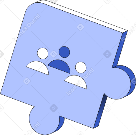 part of puzzle with team icon Illustration in PNG, SVG