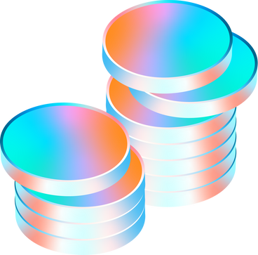 Stapel von münzen mit farbverlauf PNG, SVG