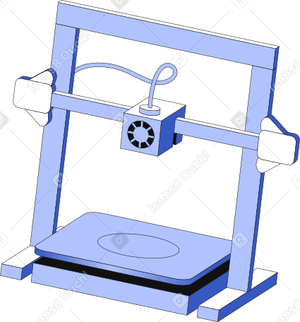 трехмерный принтер в PNG, SVG