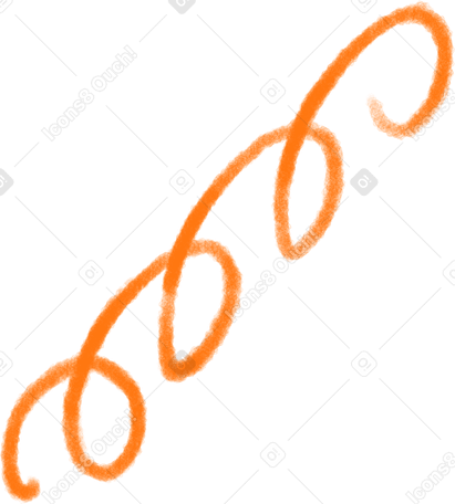orange ring-shaped decorative line Illustration in PNG, SVG