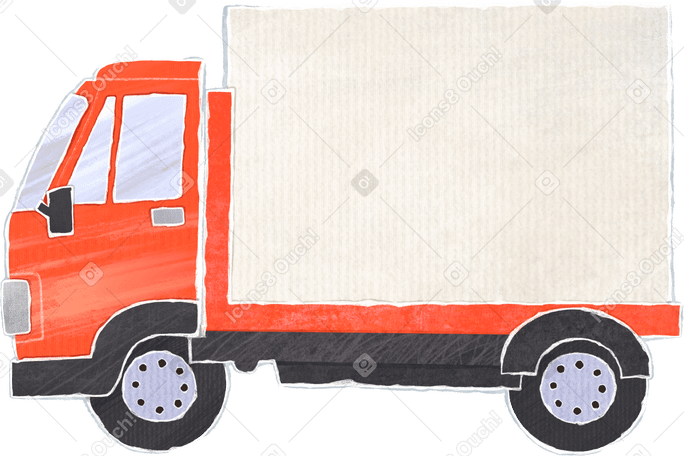 red big truck Illustration in PNG, SVG